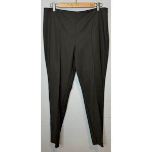 Akris Pants Size 10 Grey Womens Gray Side Zip Pleated Trouser Tapered Stretch